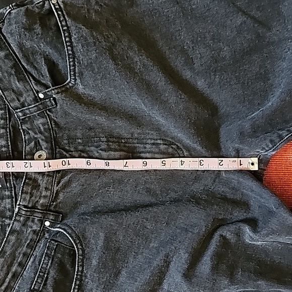 STUNNING COTTON ON STRAIGHT LEG LONG DISTRESSED BLACK JEANS - Picture 7 of 10